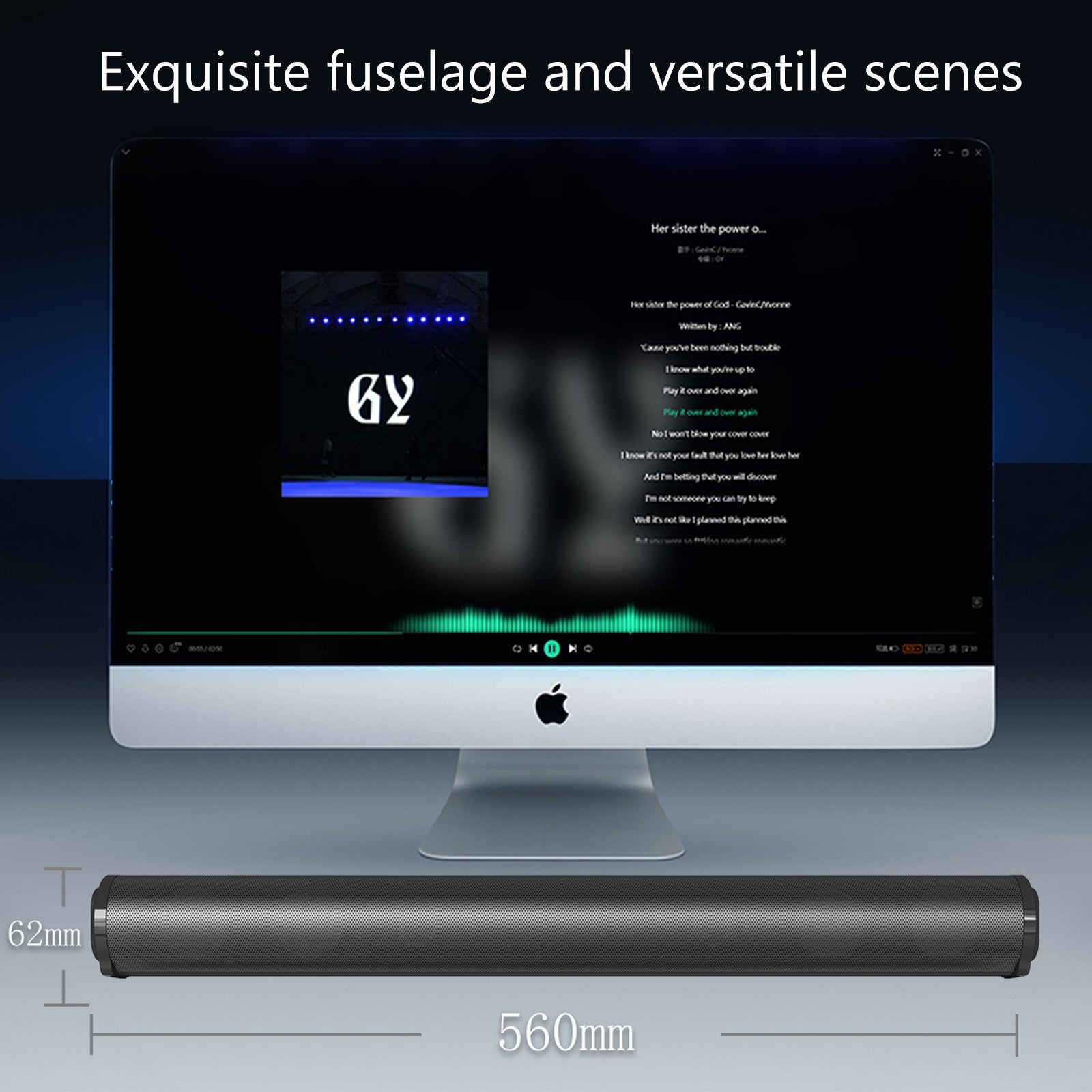 4 Speaker System Bluetooth Surround Sound Bar Wireless Subwoofer TV Home Theater