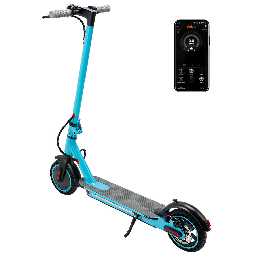 8.5" Folding Electric Scooter With app 350W 35KM Range 30km/h City Commute Yellow