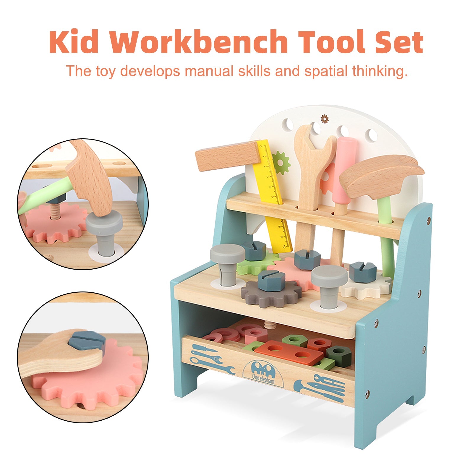 Kid Workbench Tool Set Small Children Mini Tool Bench Workshop Construction Toy