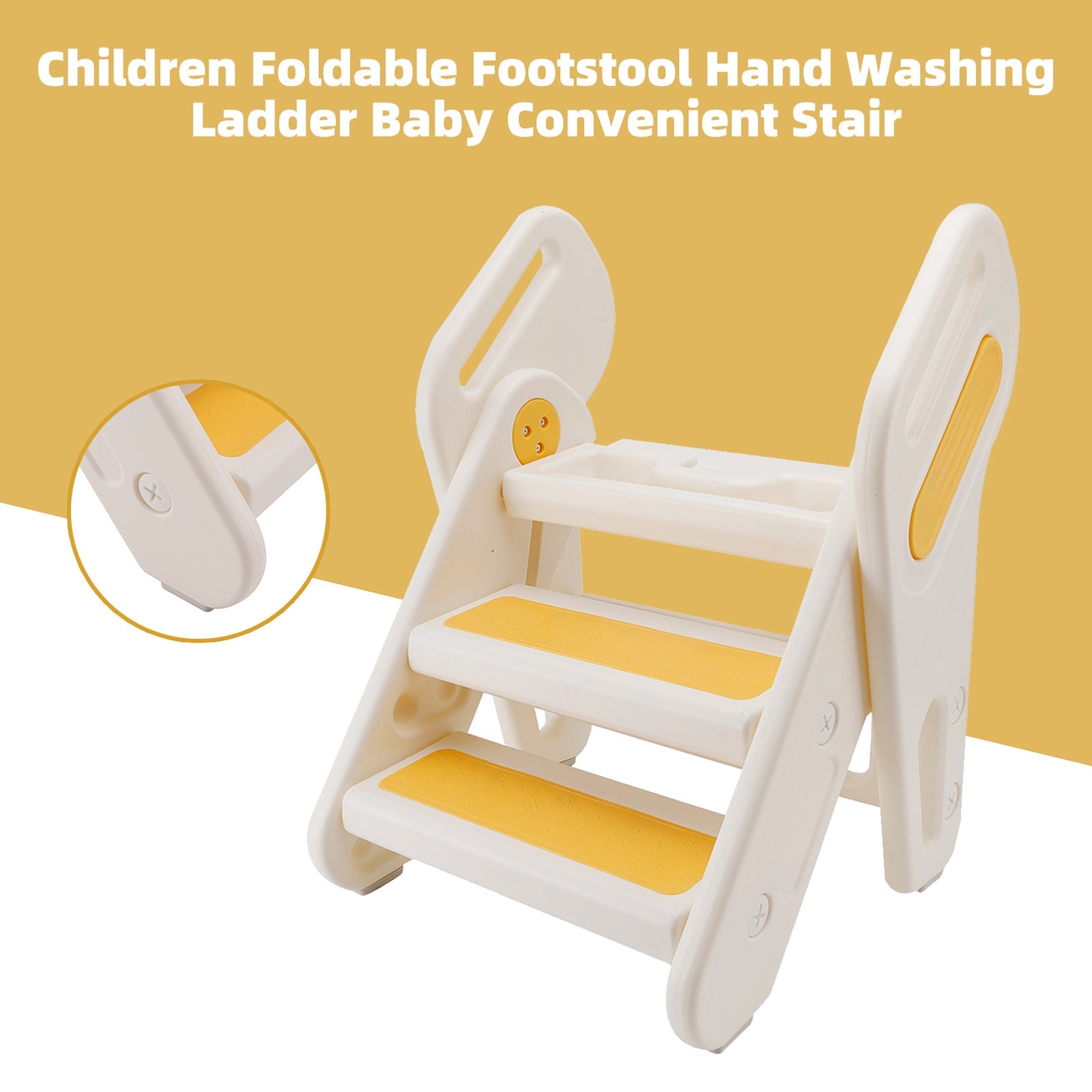 Children Foldable Footstool Hand Washing Ladder Baby Convenient Stair