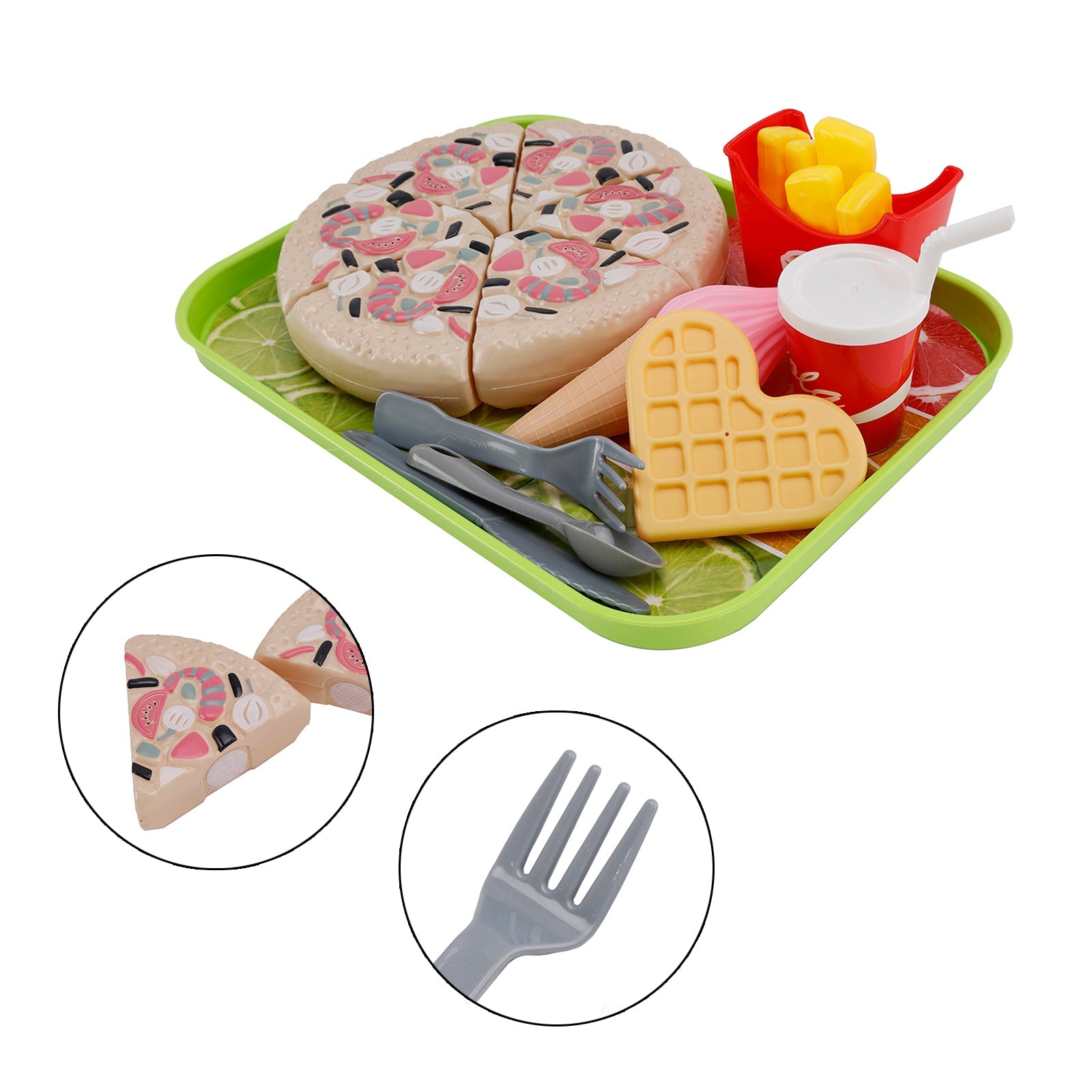 Pizza Ice Cream Play Food Pretend Toys Kitchen Set Children Toy Set For Kid