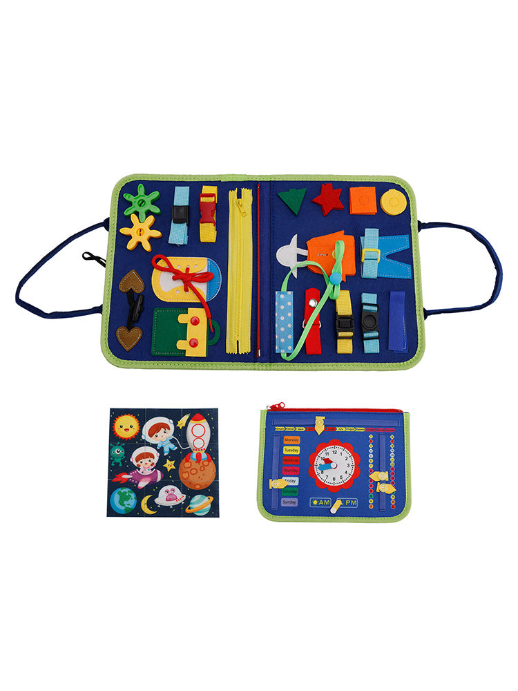 Montessori Activity Board for Toddlers Ideal for Quiet Play—Educational Gift for Children Aged 2-4