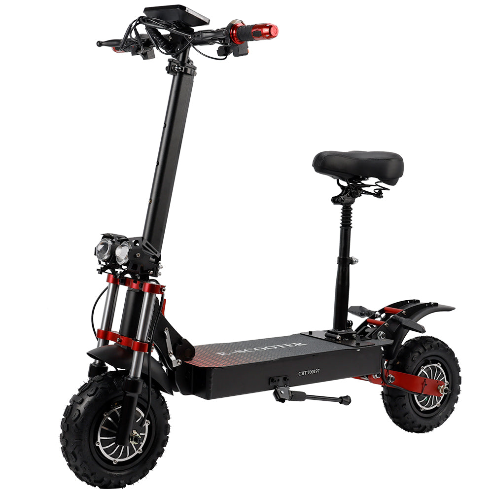 2000W 21ah off-road alloy electric scooter for adult，With large display screen,  Dual drive 12" tires