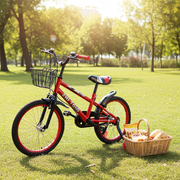 18" Kid's Bike with Removable Training Wheels and Basket
