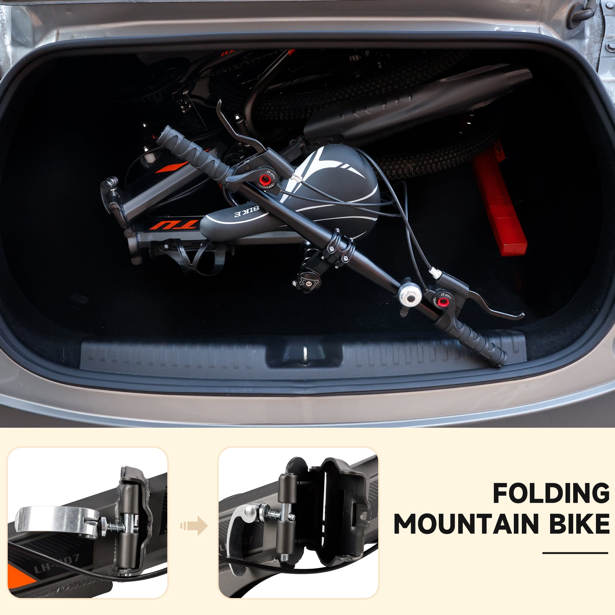 26" Wheels 27 Speed Double Disc Brake Folding Mountain Bike MTB for Adults
