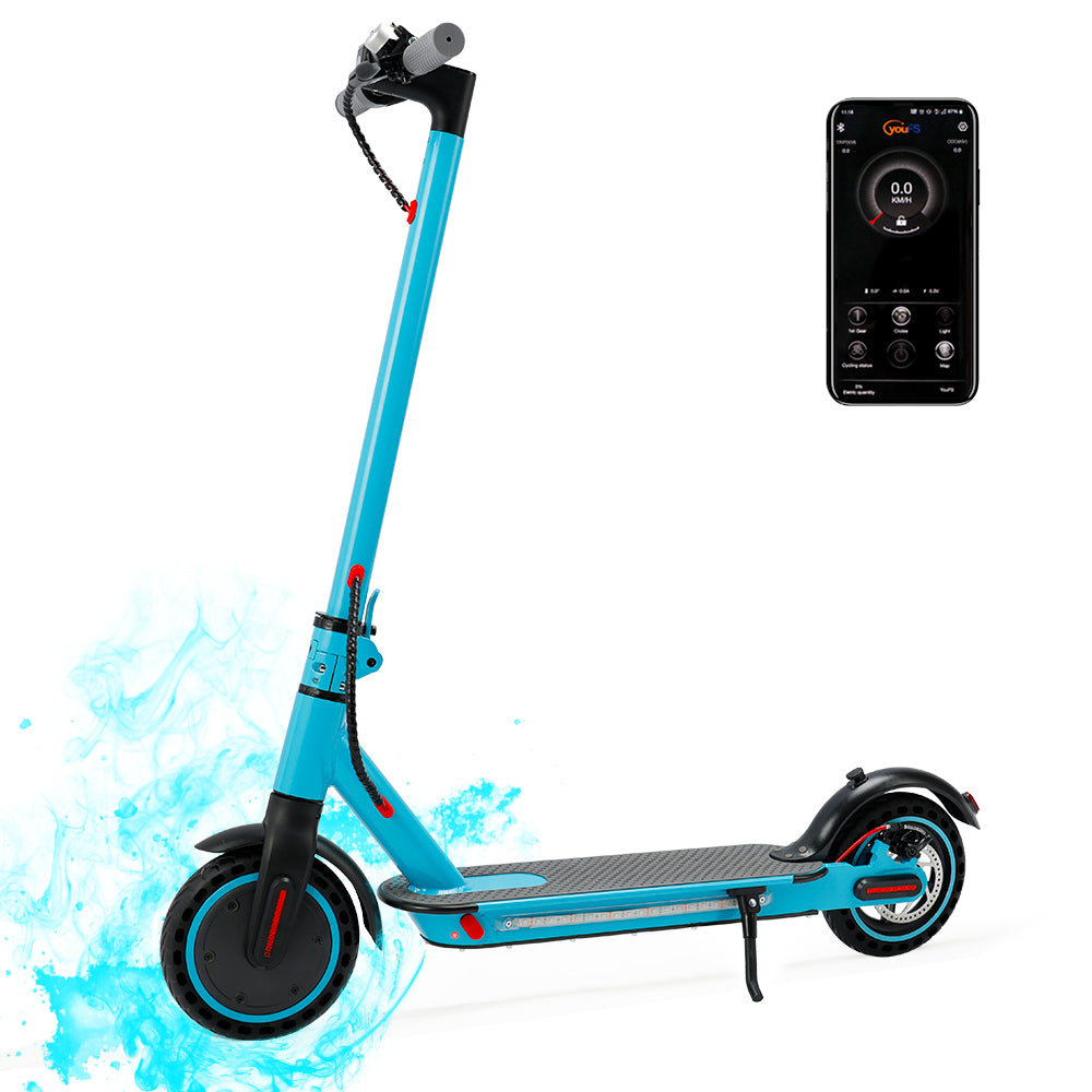 8.5" Folding Electric Scooter With app 350W 35KM Range 30km/h City Commute Yellow