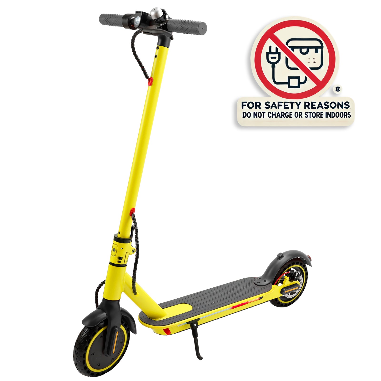 Foldable Adult E-Scooter Aerospace Alum Alloy Yellow 30.86 lb