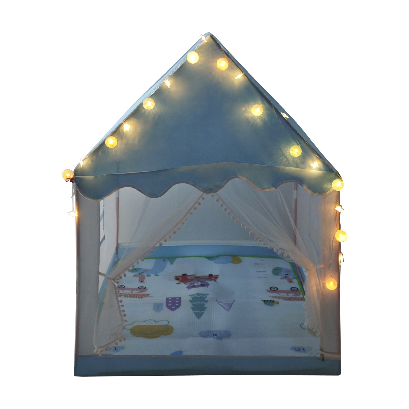 Assembly Tent with Metal Frame Kids Indoor Play Tent fit for Boys & Girls