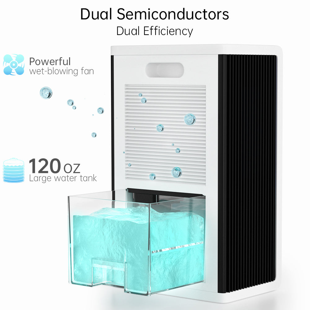 🌬️Portable Smart Dehumidifier Air Purification with 7 Color LED Lights