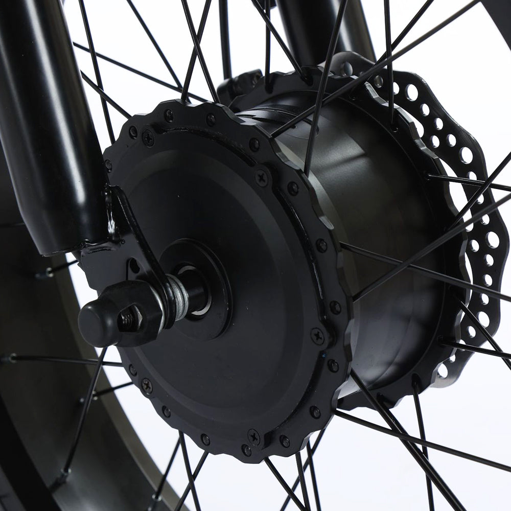 Black Electric Snow Trike with 500W Motor & Large Basket