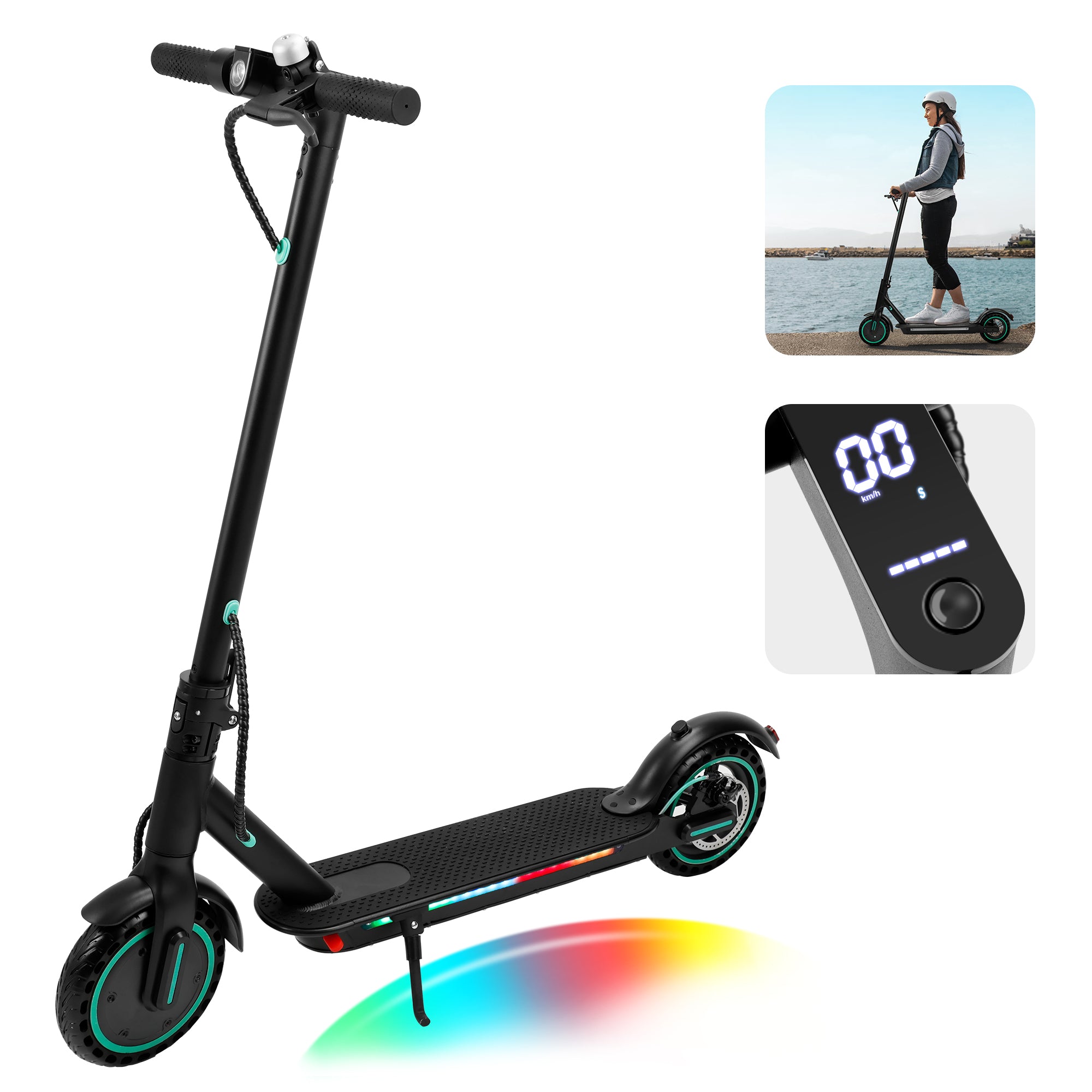 8.5" Folding Electric Scooter With app 350W 35KM Range 30km/h City Commute