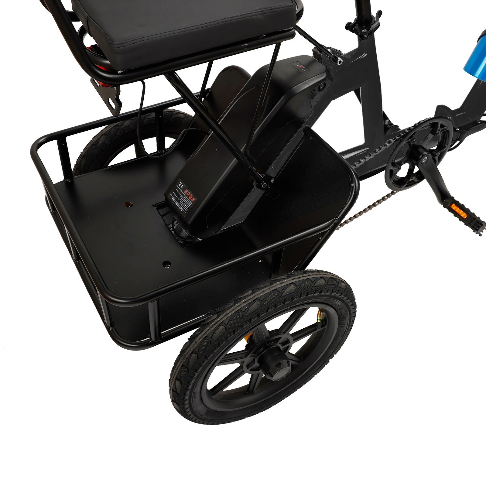 Black Foldable Electric Trike with 350W Motor & 70km Range