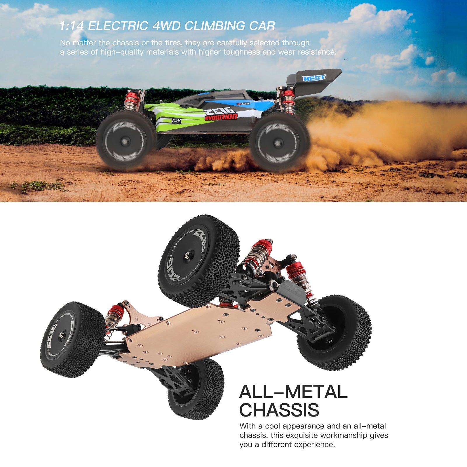 WLtoys 144001 2.4GHz 60km/h High Speed Drift Racing Car Remote Control Car USA
