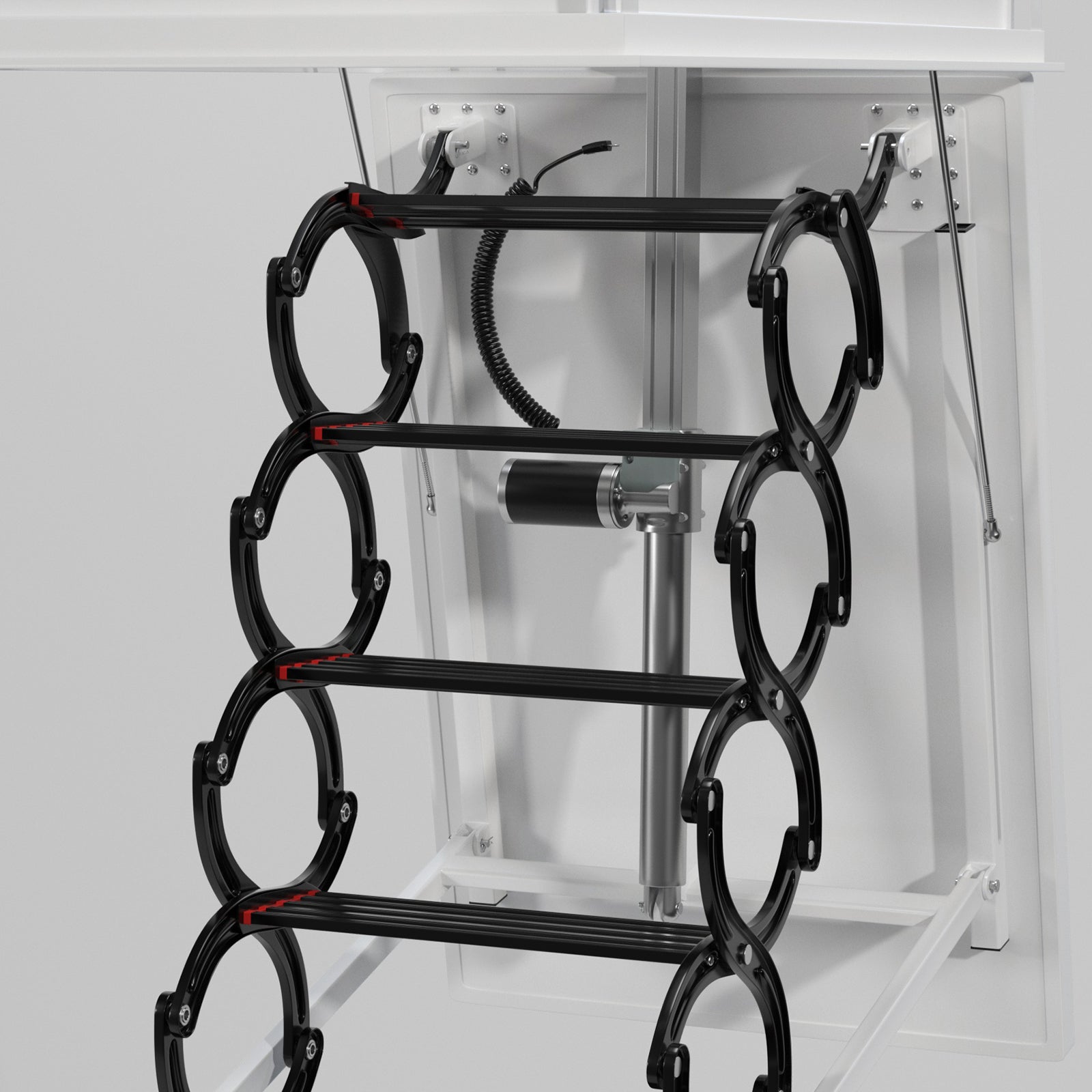 13-Step Electric Alum Folding Ladder 11.8FT Remote Loft Home 3527.5