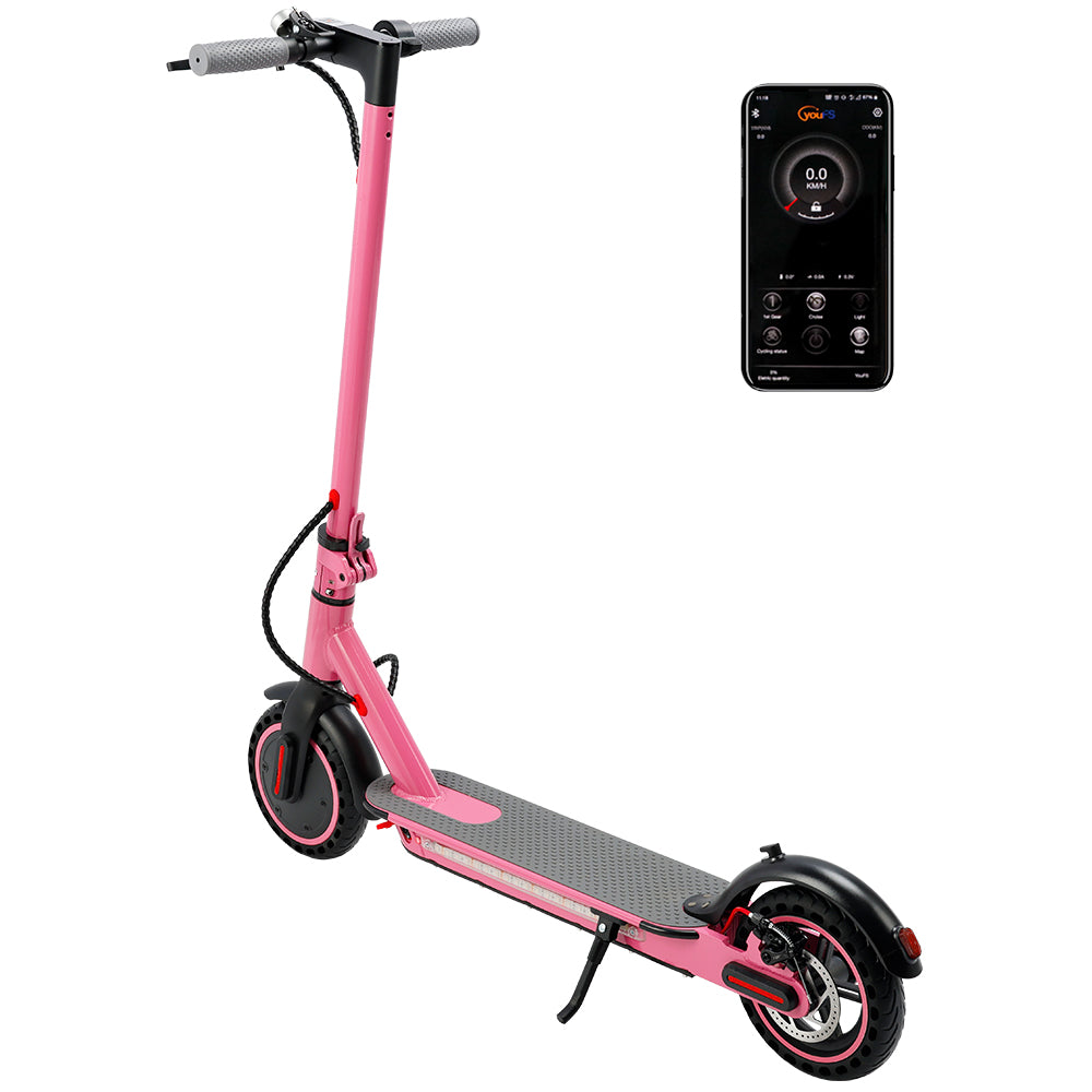 8.5" Folding Electric Scooter With app 350W 35KM Range 30km/h City Commute Yellow