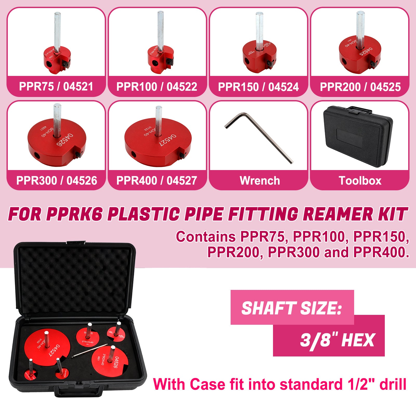 🧰Mechanical Tool Set - Professional Plastic Pipe Reamer Kit