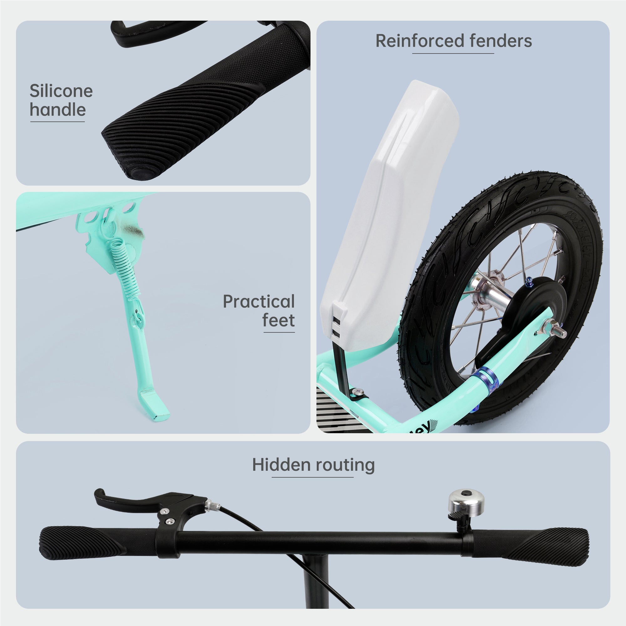 Green Commuter Scooter for Teens & Adults – Foldable, Shock-Absorbing, 12" Air Tires