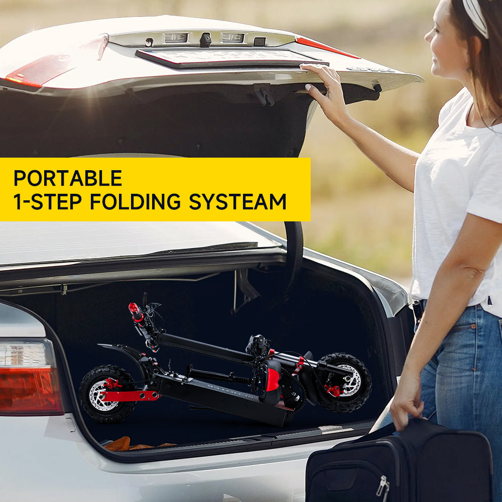 2000W 21ah off-road alloy electric scooter for adult，With large display screen,  Dual drive 12" tires