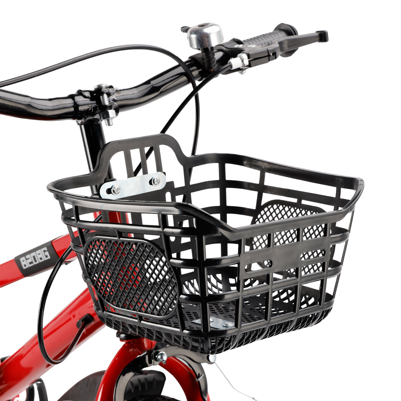 18" Children Bicycle Toddlers Bike with Training Wheels Basket Kickstand Red