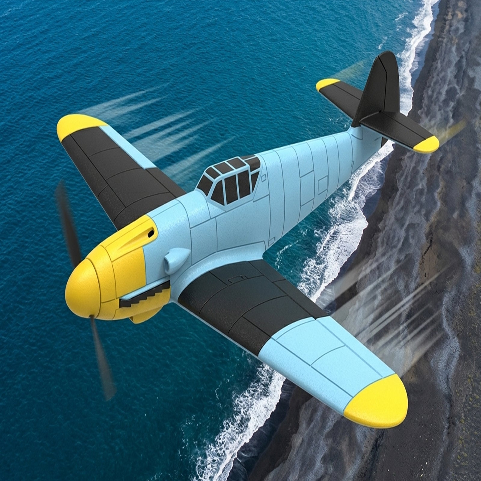 RC Airplane BF-109 Warbird – 3 Channel Remote Control Plane with 2.4GHz, 6-Axis Gyro & 2 Batteries