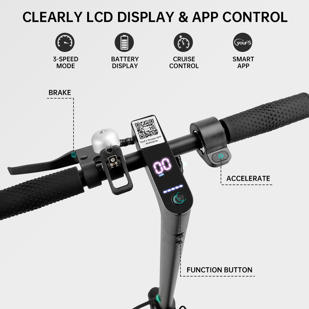 8.5" Folding Electric Scooter 350W 35KM Maximum battery life Range 30KM/H