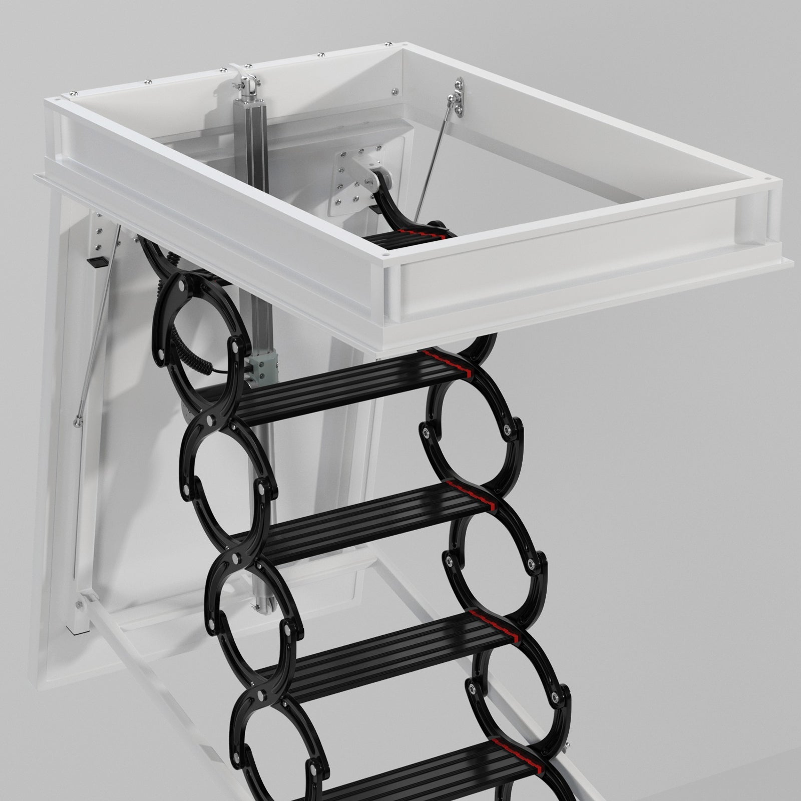 13-Step Electric Alum Folding Ladder 11.8FT Remote Loft Home 3527.5