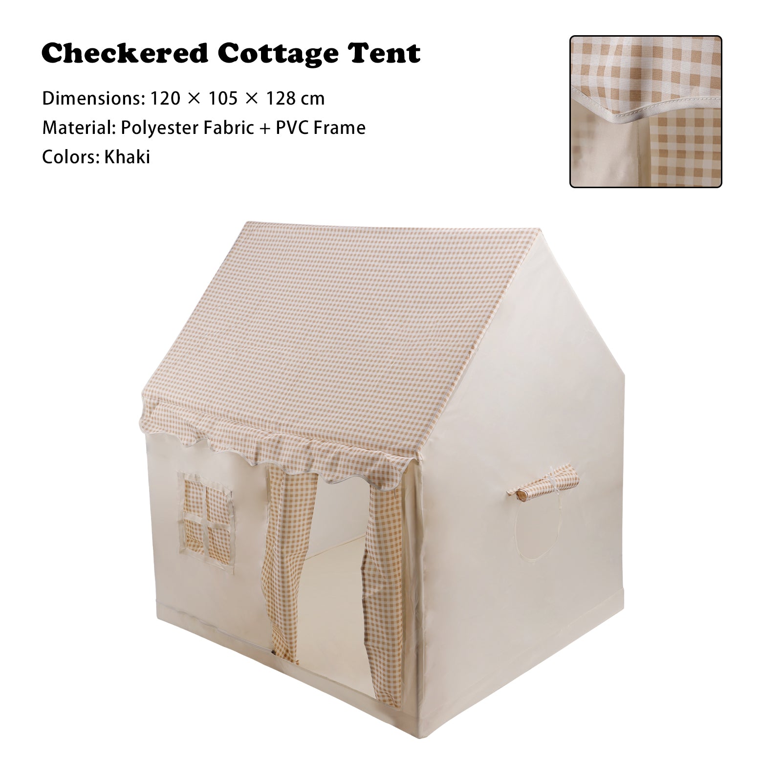 PVC Brackets-Toddler Girl Tent Indoor Playhouse for Toddlers Kids Toys for Boy Girl Birthday Gift khaki