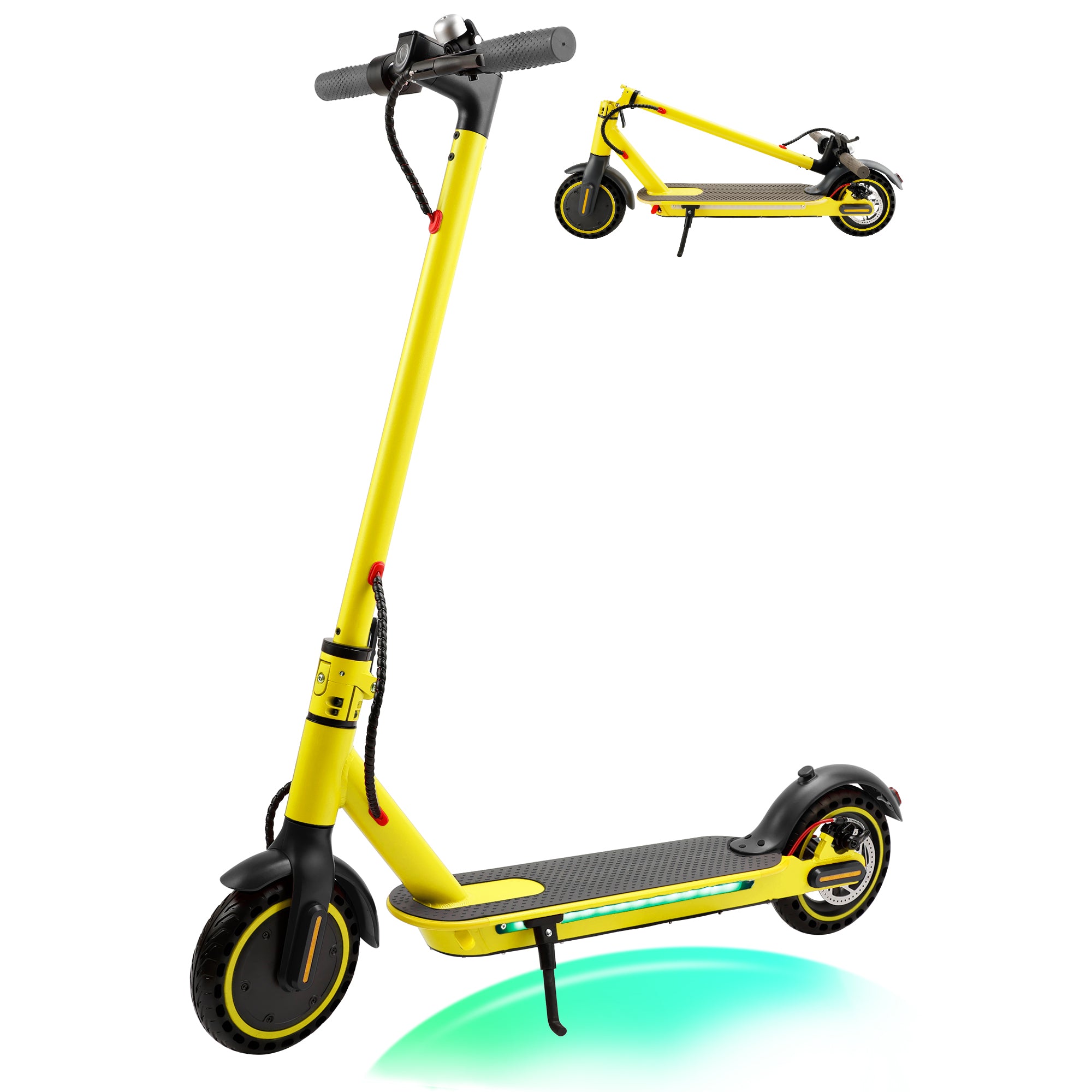 Foldable Adult E-Scooter Aerospace Alum Alloy Yellow 30.86 lb