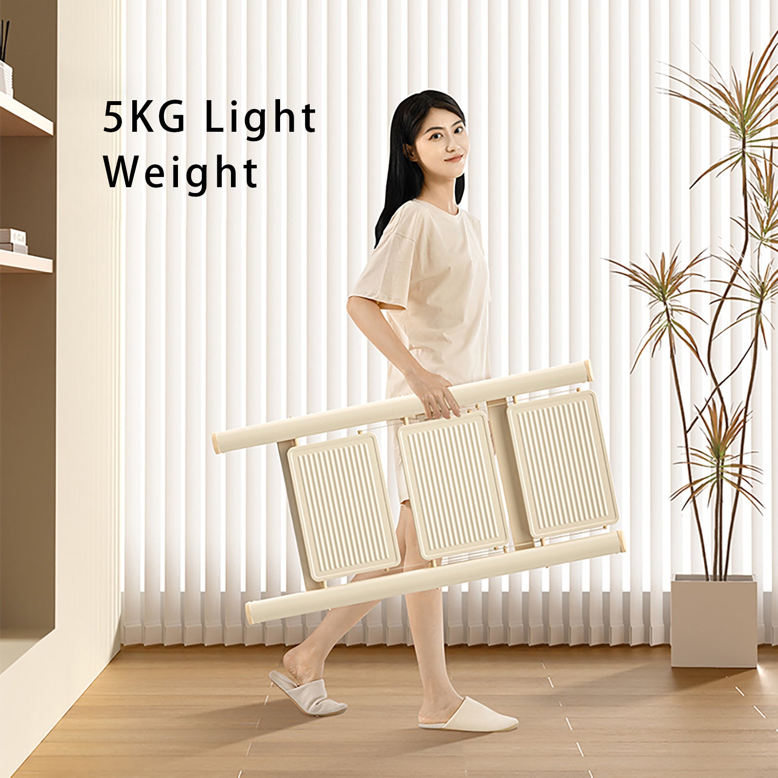 3 Step Ladder Folding Step Stool with Wide Anti-Slip Pedal