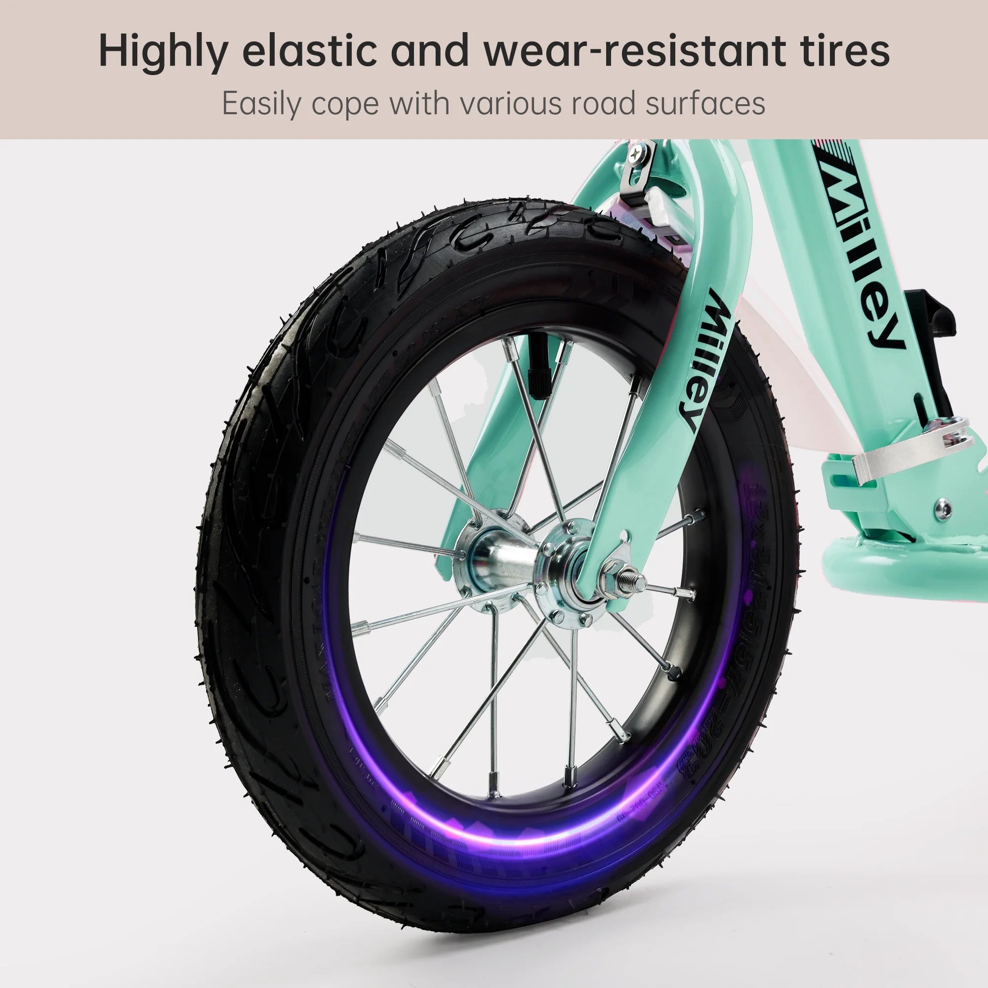Green Kick Scooter Bike Anti-Shock Suspension Kids/Teens 6+