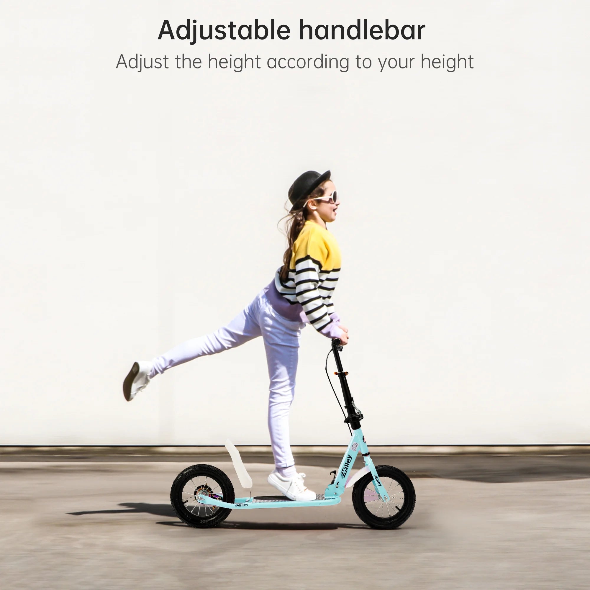Green Kick Scooter Bike Anti-Shock Suspension Kids/Teens 6+