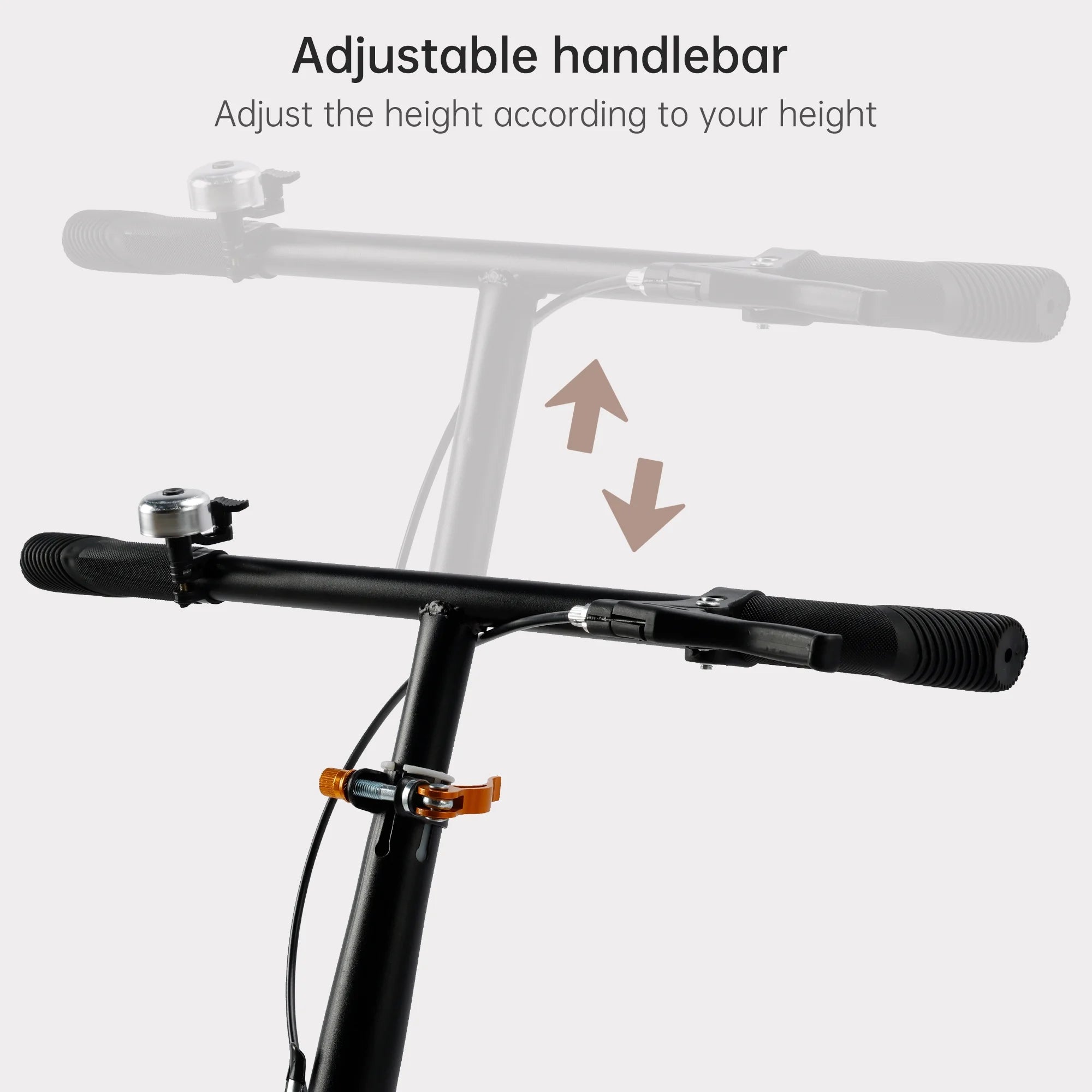 Black 12" Foldable Scooter with Shock-Absorbing Tires