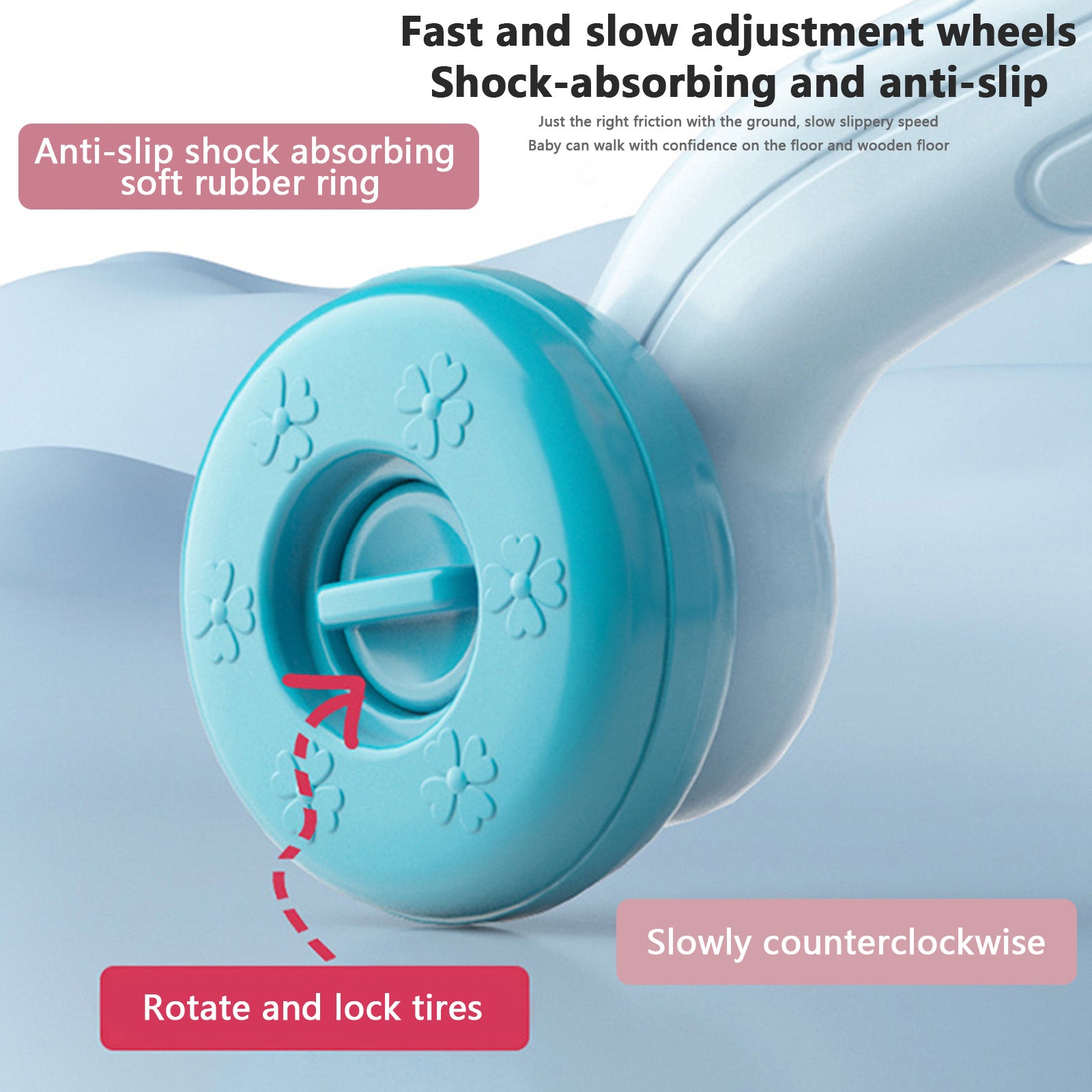 Speed Adjustable Musical Activity Center with water tank for 6 Month and up Baby Walker Sit and Stand Push Learning Toys