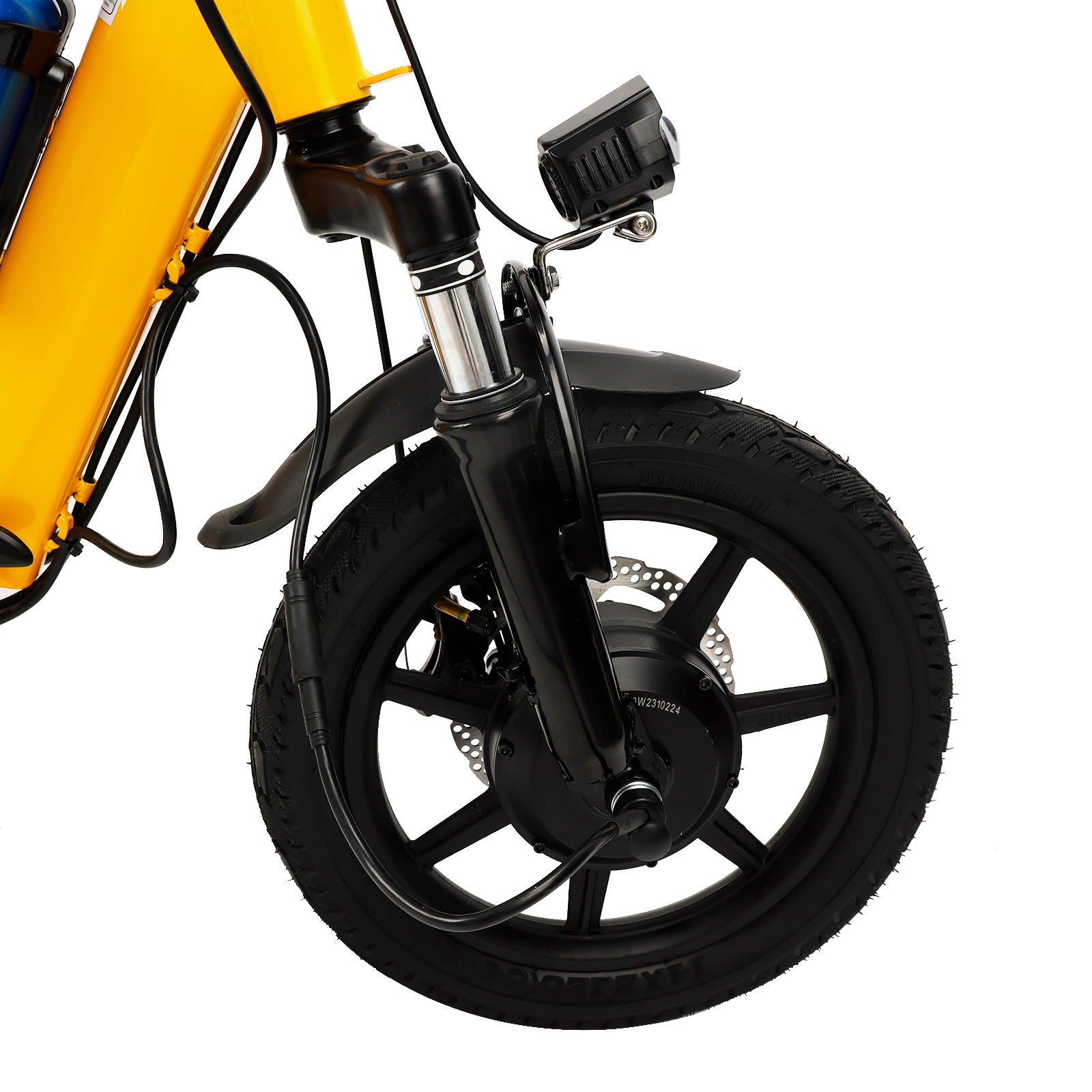 Yellow Electric Trike with Long-Lasting Battery & Comfort