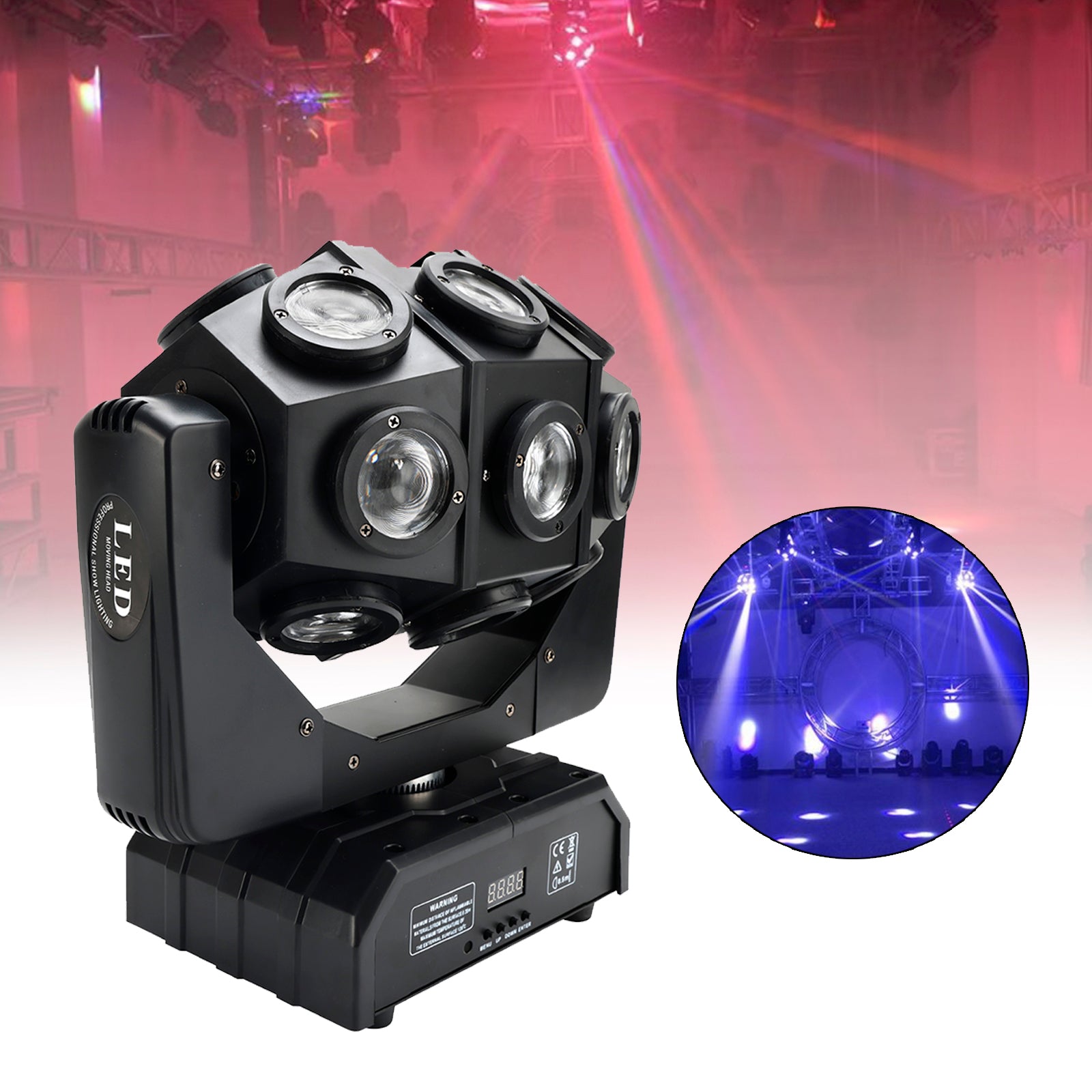 180W Moving Head LED Stage Light 360°Rotation For Stage Lighting Party Wedding Christmas
