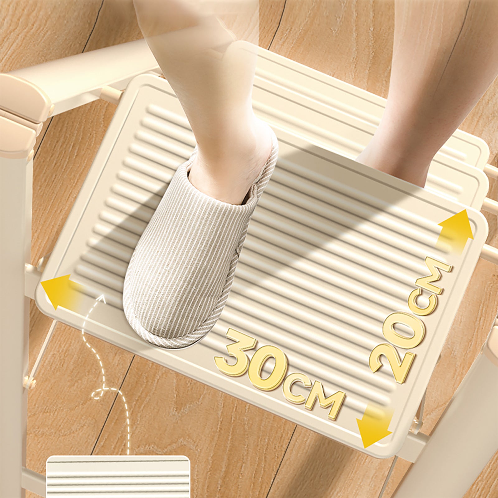 3 Step Ladder Folding Step Stool with Wide Anti-Slip Pedal