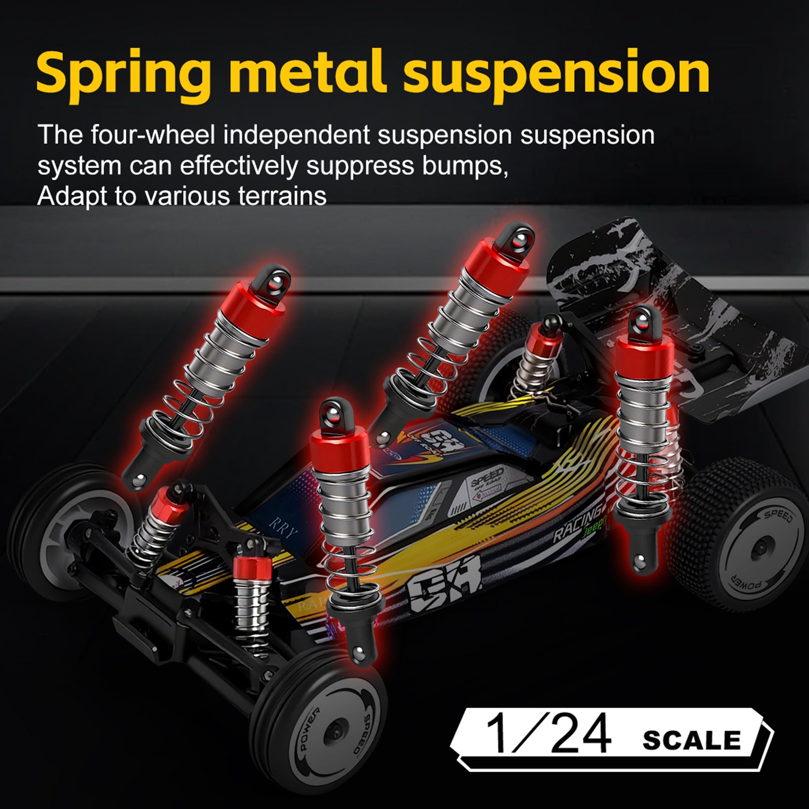 Wltoys 244016 2.4G 1:24 Scale 2WD High Speed Racing Off Road Remote Control Car