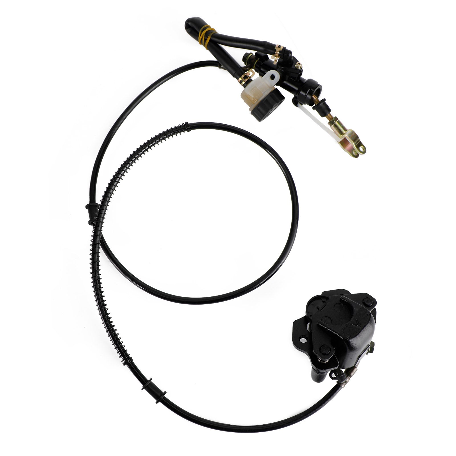 Go Kart Golf Cart ATV Rear Hydraulic Brake Assembly Caliper Master Cylinder Kit