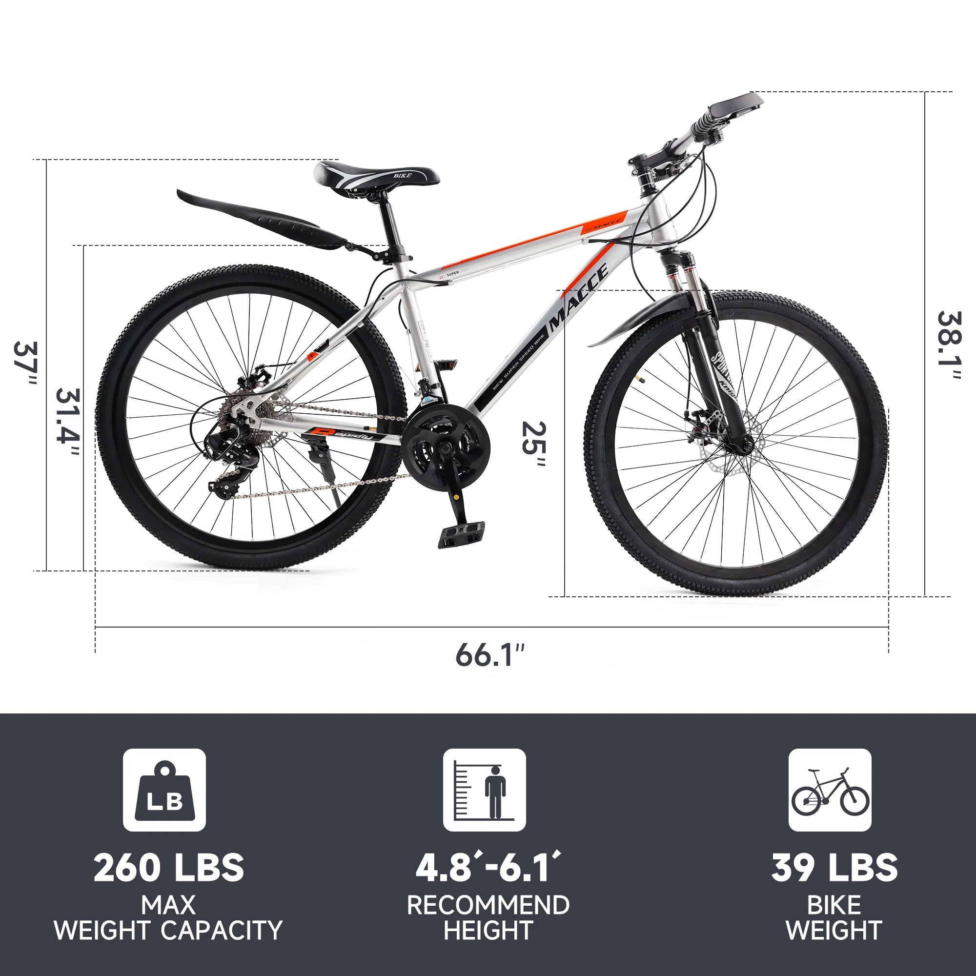 Stylish 26-Inch Bike for Rugged Trails & Smooth Rides