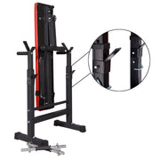 Adjustable Folding Weight Bench Press Set  w/Barbell Rack Pec