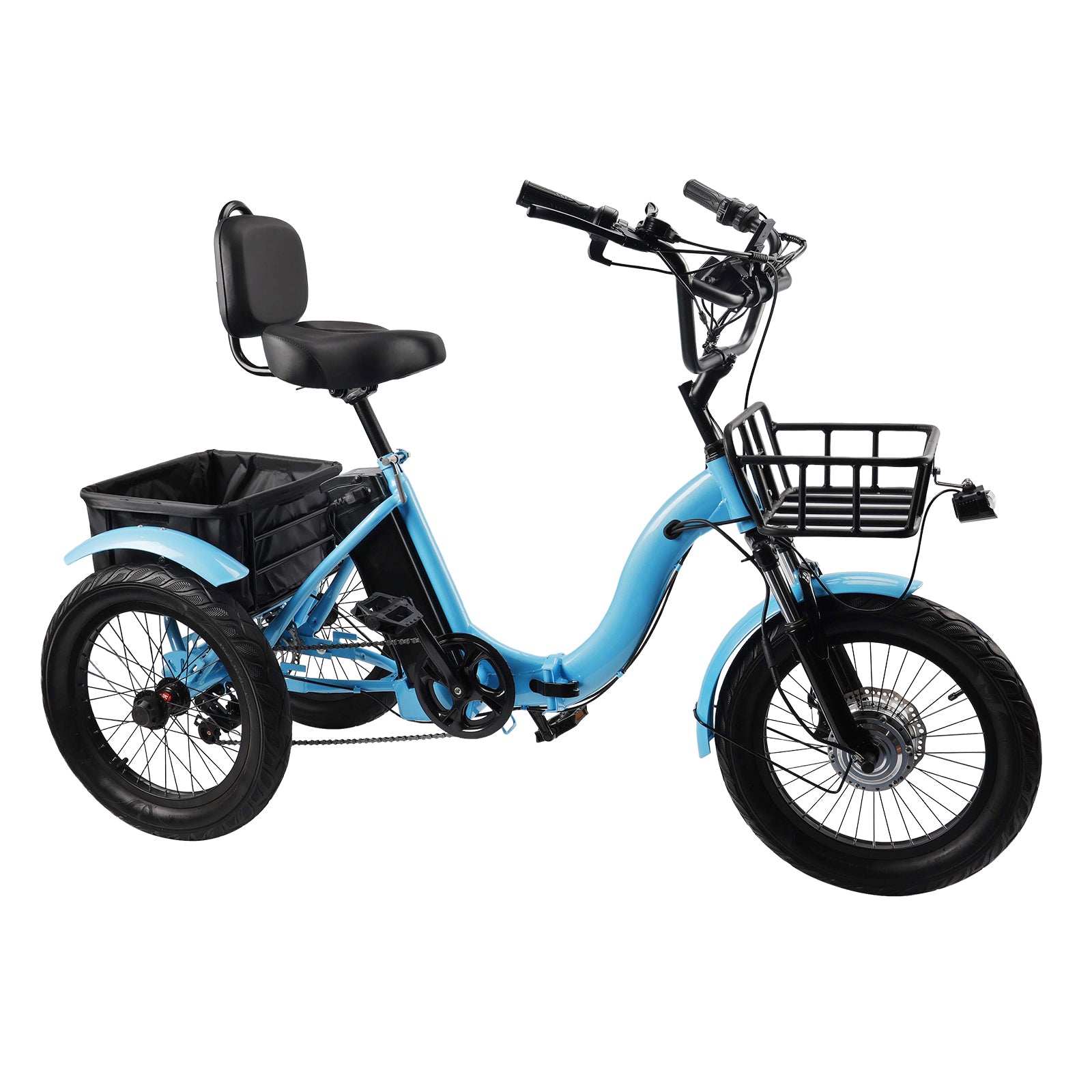 18*3.0 48V 13AH 350W (peak 525W) Electric Tricycle E-Trike with IPX7 Display