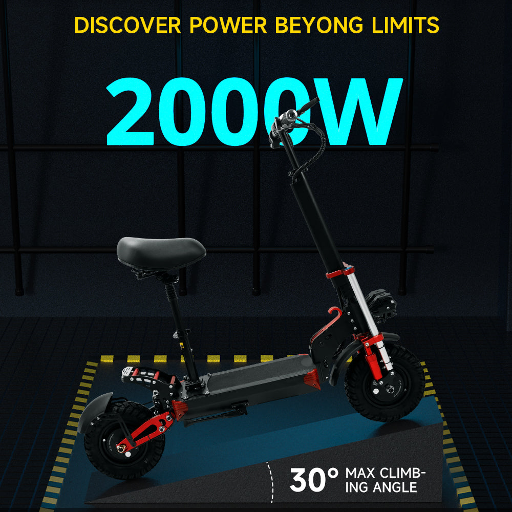 2000W 21Ah Off-Road Alloy Electric Scooter large display screen