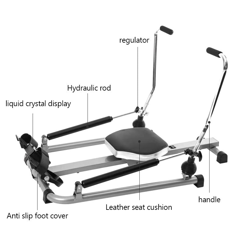 Home Gym Adjustable Hydraulic Rowing Machine Exercise Rower