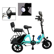Electric tricycle Adult 3 Wheel E-Bike Folding  Motorized Tricycle 350W
