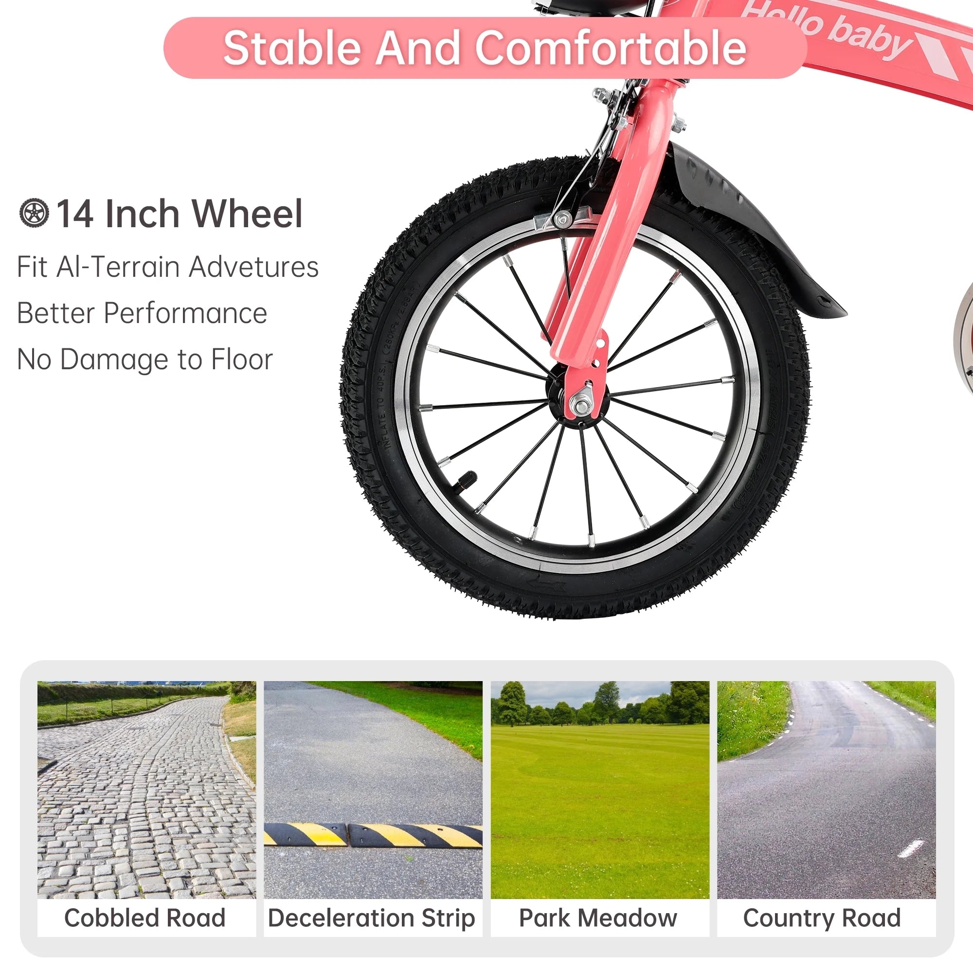 16" Kids' Bike with LED Headlight & Safety Brakes