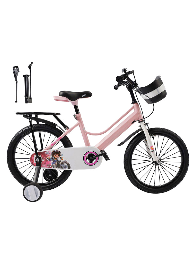 16"/18" Kids Bike for Boys and Girls with auxiliary wheels & Rack & Basket