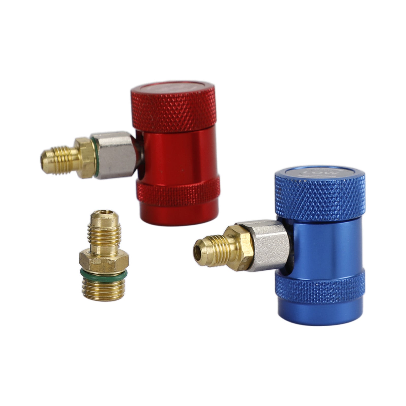 A/C Quick Coupler Adapter Manifold Connector 1/4" Sae Hvac High&Low Side