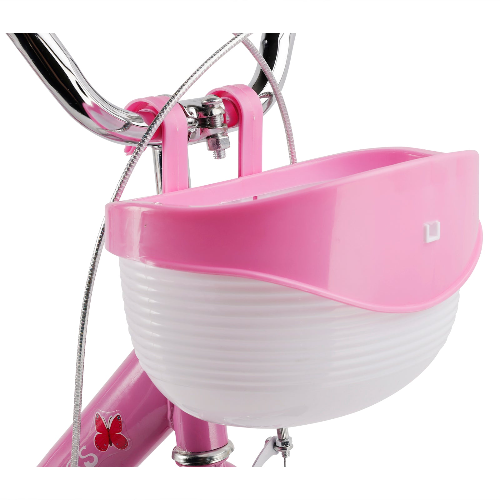 16"/18" Kids Bicycle Girls Bike with Training Wheels Basket Kickstand