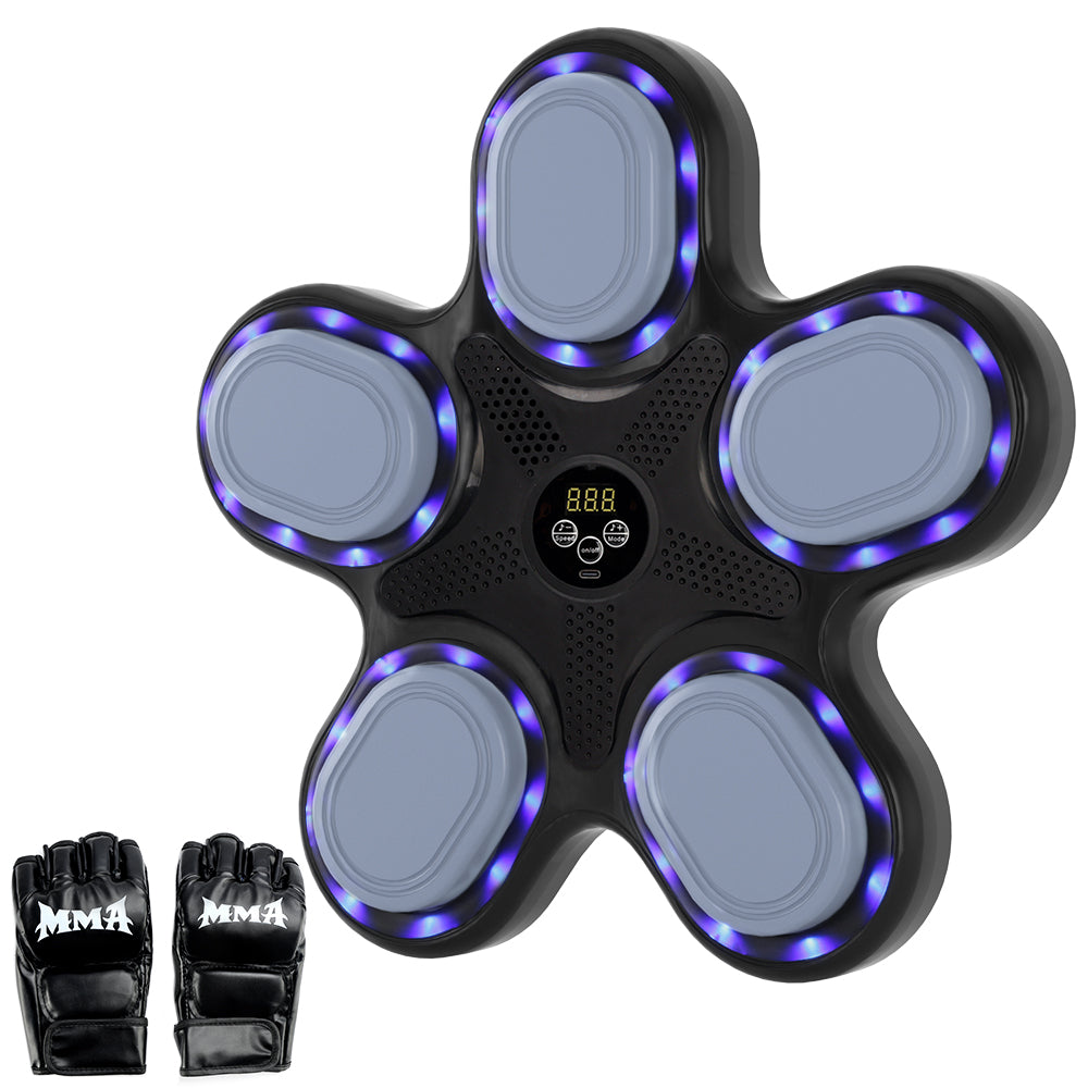 Electronic Punching Target for Home Indoor & Gym Workouts Music Boxing Machine with Boxing Gloves – Wall-Mounted Smart Boxing Trainer