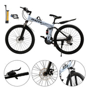 Folding Mountain Bike Double disc brake Adults MTB 26 inch 27 Speed